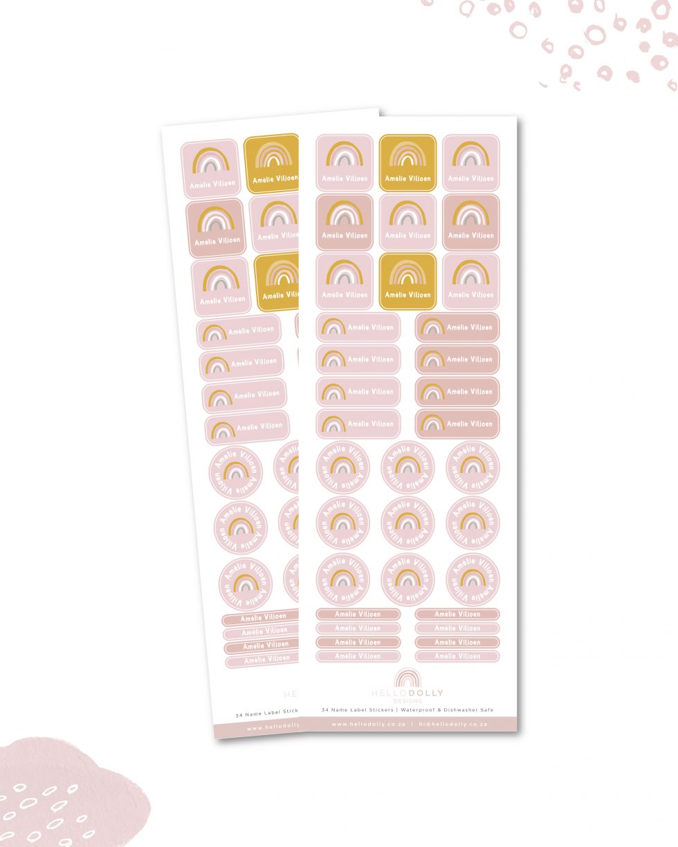 Rainbow Name Labels | Hello Dolly Designs