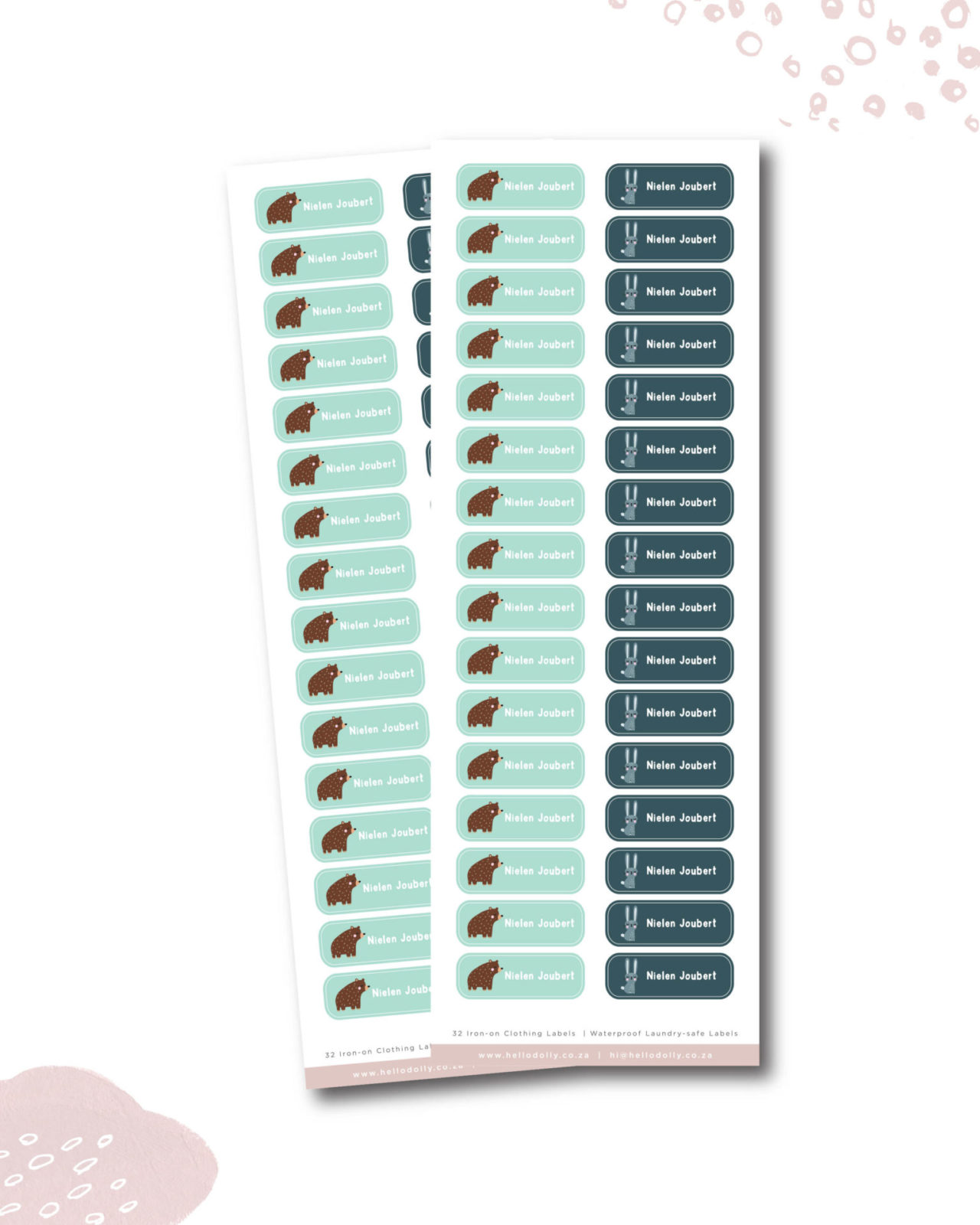 Woodland Animals Iron-On Clothing Labels | Hello Dolly Designs