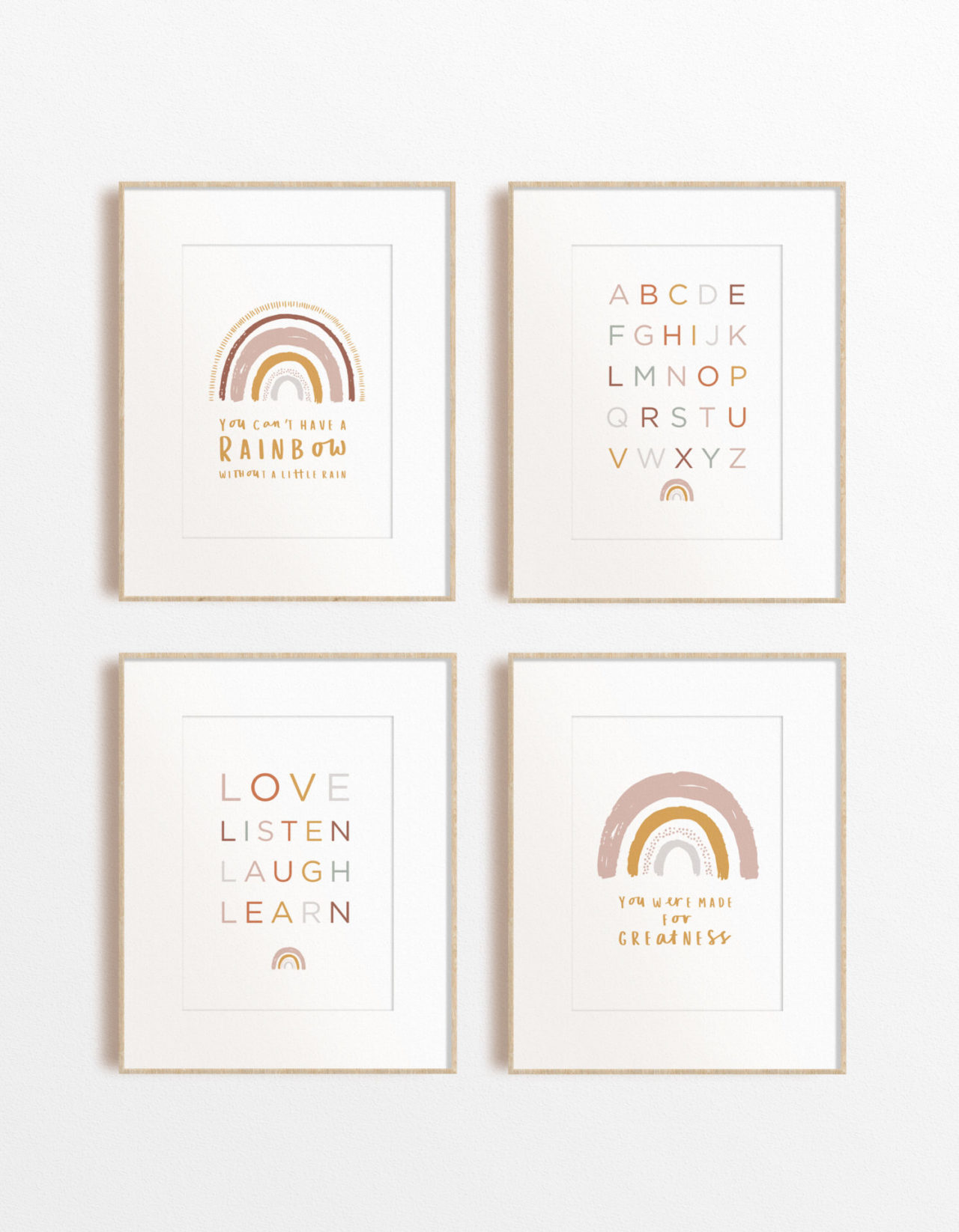 Rainbow set of 4 Prints | Hello Dolly Designs