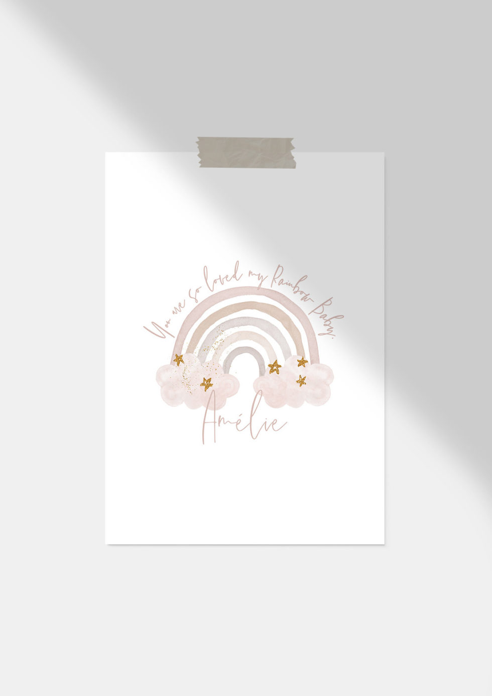 Personalised Pink Rainbow Print | Hello Dolly Designs