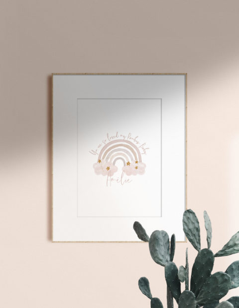 Personalised Pink Rainbow Print | Hello Dolly Designs