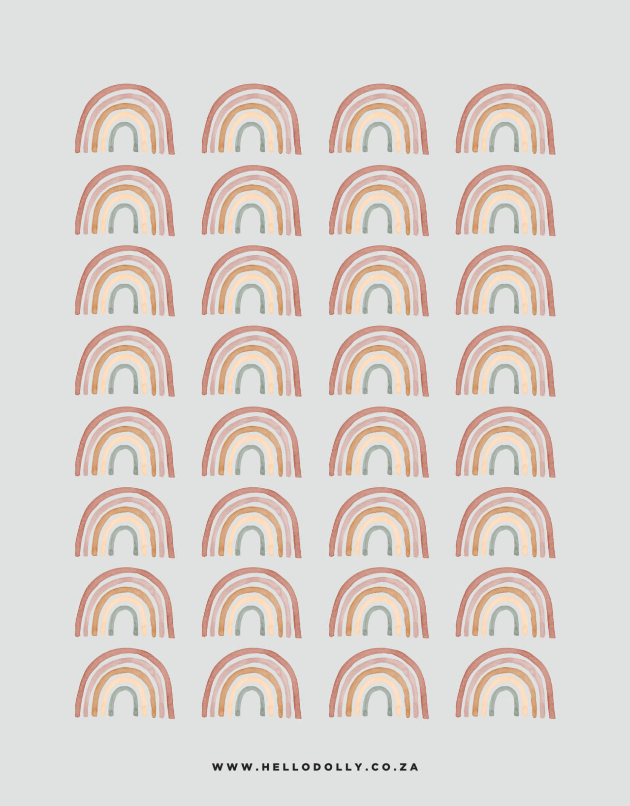 Watercolour Rainbow Wall Decals | Hello Dolly Designs
