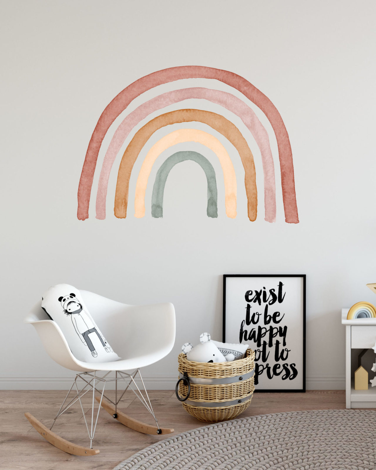 Boho Watercolour Large Rainbow Wall Decal | Hello Dolly Designs