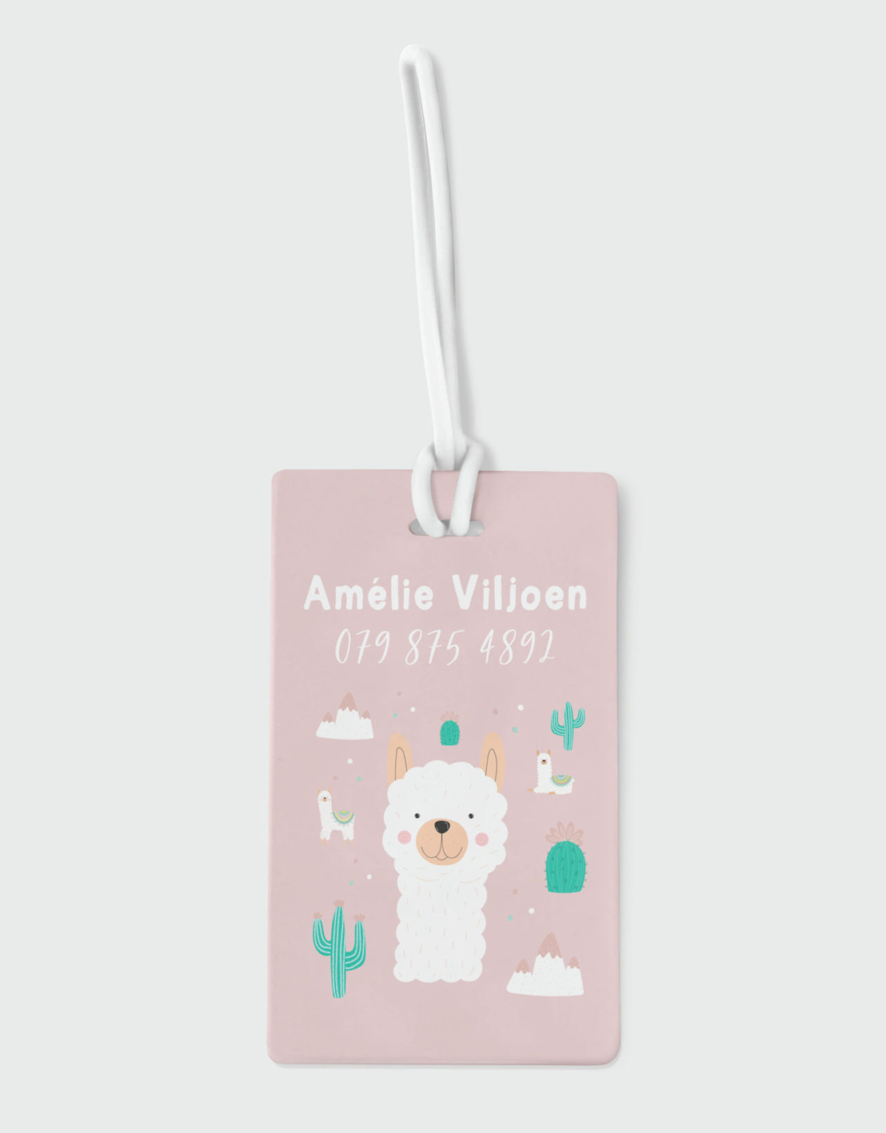 Llama Girl Bag Tag | Hello Dolly Designs