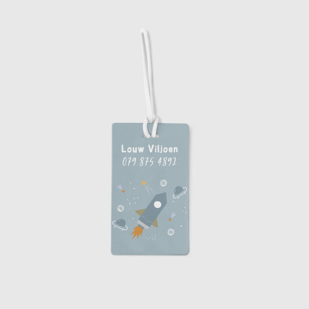 Space Rockets Bag Tag | Hello Dolly Designs