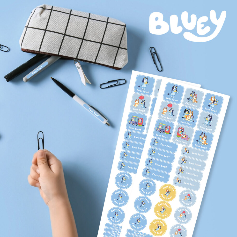 Bluey Name Labels | Hello Dolly Designs