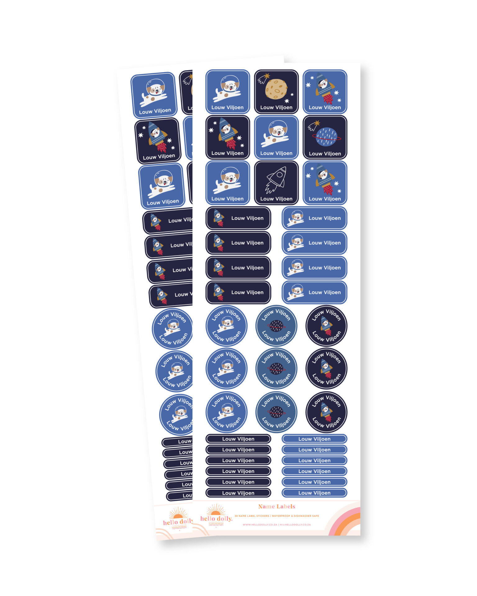 Space Dogs Name Labels - Image 1